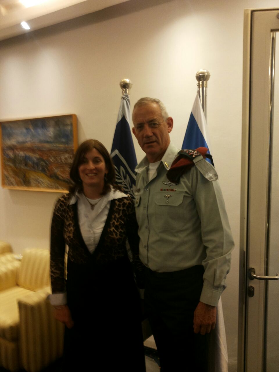 Dr. Ravitz with IDF Chief of Staff Lt. Gen. Benny Gantz